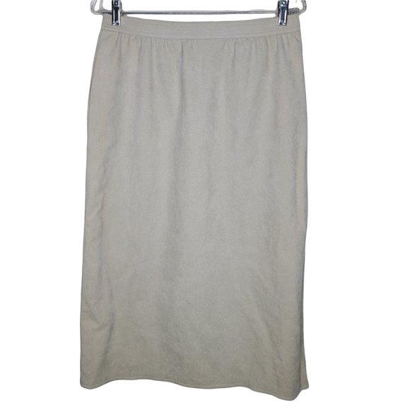 3 Piece Lot Suede Skirts Blue Red Tan Zip Up Back Pockets - Picture 9 of 12